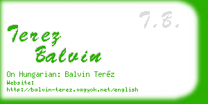 terez balvin business card